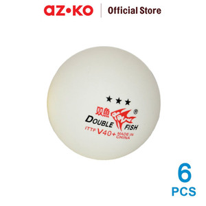 [EZO.0803212] AZKO Double Fish Bola Tenis Meja Plastik 3 Star 6 Pcs