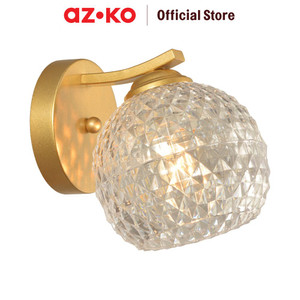 [EZO.0803246] AZKO Eglare Chrysant Lampu Dinding Hias E14 - Gold