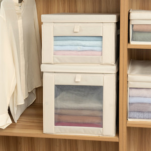 [EZO.0803250] AZKO Stora Kotak Penyimpanan Dengan Tutup Dopfront Kotak Serbaguna Plastik Wadah Simpan Storage Box Dengan Handle Boks Organizer - 38x38x24.5cm