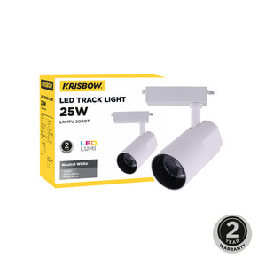 [EZO.0803258] AZKO Krisbow Lampu Sorot Led Cob Track Light Tracklight Lampu Sorot Ceiling Light Peralatan Elektronik Lampu Plafon - Neutral White, 25 Watt