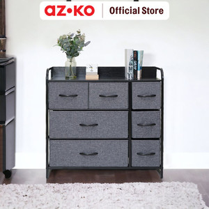 [EZO.0803260] AZKO Stora Laci Penyimpanan 7 Tingkat Soft - Abu-Abu