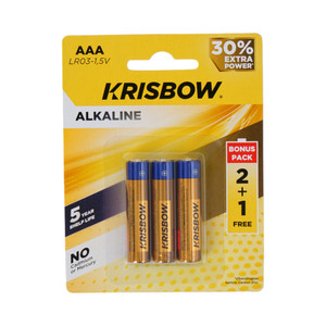 [EZO.0803290] AZKO Krisbow Set 18 Pcs Baterai Alkaline Aaa Lr03-1.5V