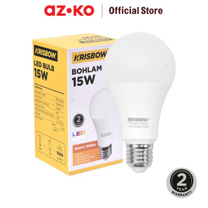 [EZO.0803293] AZKO Krisbow Lumi Bohlam Led 15 watt 1500Lm Warm White - Kuning