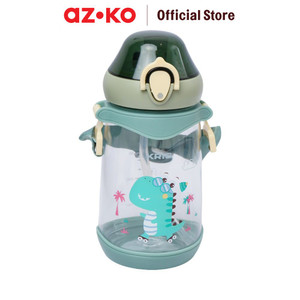 [EZO.0803328] AZKO Kris 500 ml Botol Minum Anak Tritan Dino - Hijau
