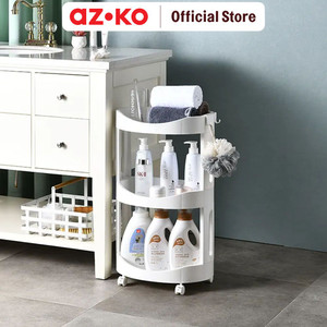 [EZO.0803347] AZKO Stora Rak Troli 3 Tingkat Oval - Putih