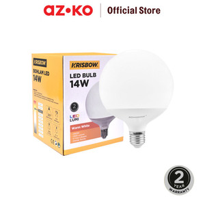 [EZO.0803358] AZKO Krisbow Lumi Bohlam Led Globe 14 watt - Warm White