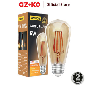 [EZO.0803365] AZKO Eglare Bohlam Led Filamen Edison St64 5 watt W/Dimm - Warmwhite