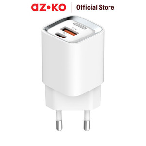 [EZO.0803380] AZKO Memoo Kepala Charger Plug Usb C & A 20 watt Kable C To Lightning