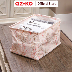 [EZO.0803389] AZKO Stora 42X30X26 cm Kotak Penyimpanan Lipat Fabric - Pink