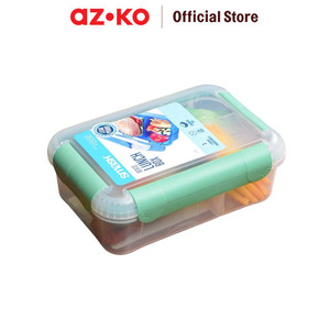 [EZO.0803396] AZKO Smash 1.6 ltr Kotak Makan 3 Sekat Bento Safe - Hijau