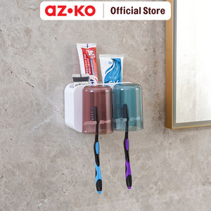 [EZO.0803406] AZKO Stora Tempat Sikat Gigi Dengan 2 Gelas