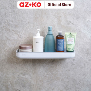 [EZO.0803409] AZKO Stora Rak Kamar Mandi Suction - Putih
