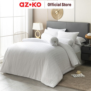 [EZO.0803432] AZKO Sleeplite 250X240 cm Set 5 Pcs Seprai Flat Microfiber Emboss Hotel