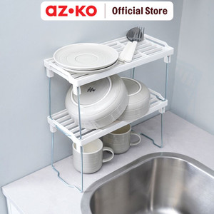 [EZO.0803469] AZKO Stora Rak Dapur Stackable - Putih