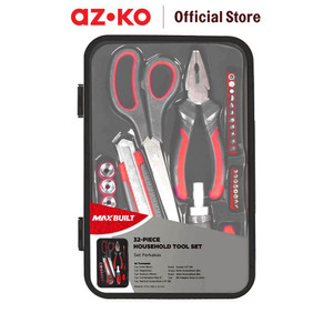 [EZO.0803511] AZKO Maxbuilt Set 32 Pcs Set Perkakas - Merah/Hitam
