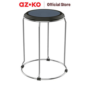 [EZO.0803543] AZKO Soleil Lotus Bangku Pp - Hitam/Krom