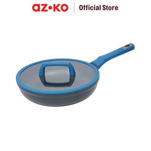 [EZO.0803558] AZKO Kris 26 cm Superb Wajan Penggorengan Dengan Tutup - Biru/Hitam