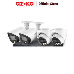 [EZO.0803560] AZKO Kris Set 4 Pcs Kamera Cctv Cvi Full Color 2Mp Dengan Dvr & Hdd 2Tb