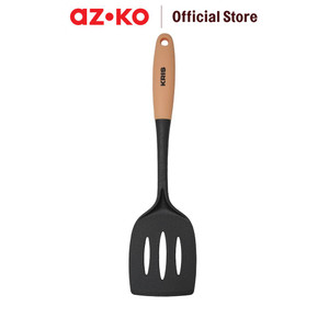 [EZO.0803592] AZKO Kris Spatula Turner Slotted Nylon Tpr - Hitam/Pink Coral