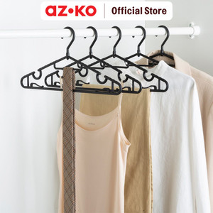 [EZO.0803600] AZKO Stora 39X19 cm Set 10 Pcs Hanger Plastik Pp - Hitam