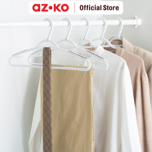 [EZO.0803603] AZKO Stora 42X21 cm Set 10 Pcs Hanger Plastik Pp - Putih