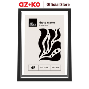 [EZO.0803609] AZKO Arthome 4R Bingkai Foto Meja Metal Qt049 - Hitam
