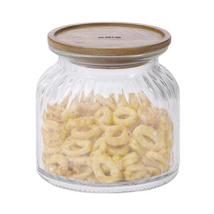 [EZO.0803619] AZKO Kris Liberica Stoples Kaca Food Canister Jar Tempat Simpan Snack Dan Permen Setoples Toples Beling Serbaguna Perlengkapan Dapur Wadah Makanan - 0.65