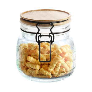 [EZO.0803620] AZKO Kris Noir Stoples Makanan Food Canister Jar Tempat Simpan Snack Dan Permen Setoples Toples Beling Serbaguna Perlengkapan Dapur Wadah Makanan - 0.73