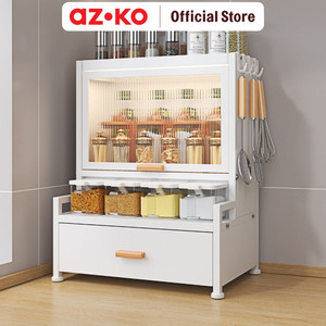 [EZO.0803636] AZKO Stora Kabinet Dapur 2 Tingkat - Putih Blanc