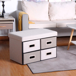 [EZO.0803651] AZKO Stora Bangku Ottoman Lipat Foldable Bench Tempat Duduk Serbaguna Bangku Multifungsi Ottoman With Storage Furniture Hunian Minimalis - 60x38x38cm