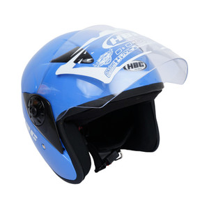 [EZO.0803654] AZKO Hbc Helm Half Face X80 Penutup Kepala Helm Sepeda Motor Half Face Perlengkapan Berkendara Aksesori Motor - Biru