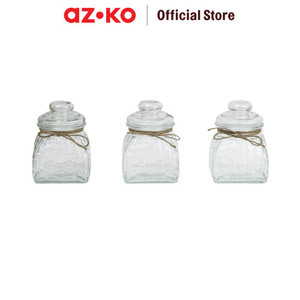 [EZO.0803667] AZKO Kris 600 ml Set 3 Pcs Stoples Kaca Ribbon