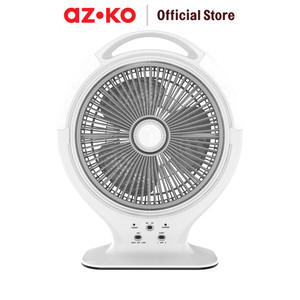 [EZO.0803669] AZKO Krisbow 14 inci Kipas Angin Meja Dengan Lampu Rechargeable - Putih