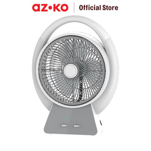 [EZO.0803670] AZKO Krisbow 8 inci Kipas Angin Meja Dengan Lampu Rechargeable - Putih