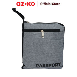 [EZO.0803672] AZKO Passport Stacy Tas Duffle Lipat - Abu-Abu