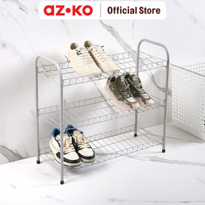[EZO.0803707] AZKO Stora Rak Sepatu 3 Tingkat - Abu-Abu Matt