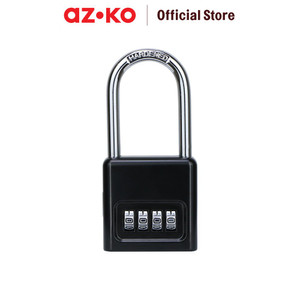 [EZO.0803732] AZKO Krisbow Gembok 4 Angka Kombinasi Long Shackle - Hitam