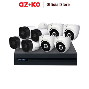 [EZO.0803736] AZKO Kris Set 8 Pcs Kamera Cctv Cvi Cooper 2Mp Dengan Dvr & Hdd 2Tb