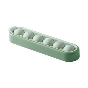[EZO.0803789] AZKO Kris Cetakan Es Batu Silikon Bulat Ice Cube Tray Pencetak Es Food Grade 6 Slot Perlengkapan Masak - Hijau