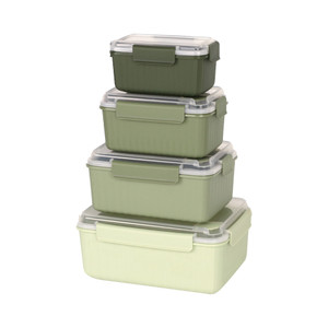 [EZO.0803792] AZKO Kris Set Wadah Makanan Clip Lock Dengan Vent Food Container Food Container Kotak Makan Food Grade Serbaguna Tempat Makanan Food Storage Kitchenware - Hijau