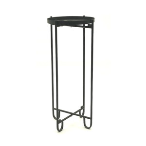 [EZO.0803797] AZKO Arthome 26 cm Rak Tanaman Basic Stand Bunga Tempat Tumbuhan Perlengkapan Berkebun Aksesoris Taman - Hitam, M