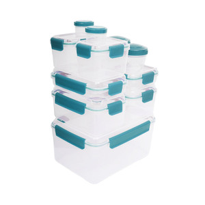 [EZO.0803801] AZKO Kris Set Wadah Makanan Clip Lock Food Storage Container Food Container Kotak Makan Food Grade Serbaguna Tempat Makanan Food Storage Kitchenware - Hijau