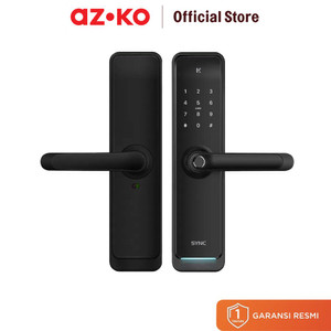 [EZO.0803817] AZKO Krisbow Sync Smart Digital Door Lock Mortise - Hitam Gagang Pintu Pintar Digital Kunci Handle Pintu Pintar Smart Door Lock Keamanan Rumah