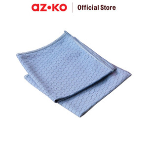 [EZO.0803823] AZKO Proclean Set 2 Pcs Kain Lap Kaca Microfiber - Biru