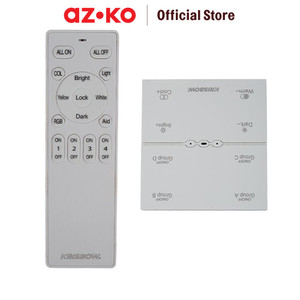 [EZO.0803833] AZKO Krisbow Dimmer Remote Panel Magnetic - Putih