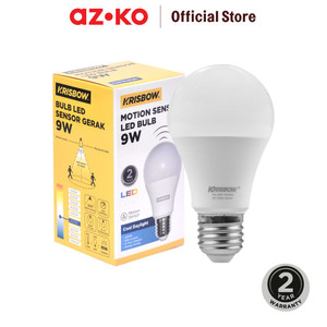 [EZO.0803852] AZKO Krisbow Lumi Bohlam Led Sensor Gerak 9 Watt - Cool Daylight