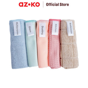 [EZO.0803860] AZKO Proclean Set 5 Pcs Kain Lap Dapur Microfiber