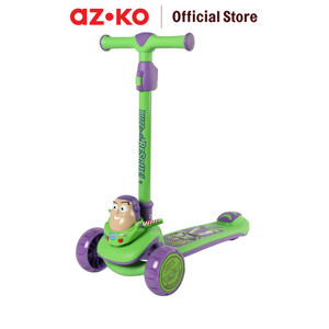 [EZO.0803878] AZKO Disney Skuter Anak 3 Roda 3D Buzz - Hijau/Ungu