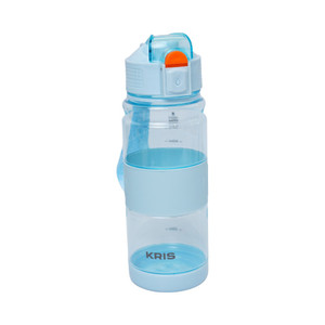 [EZO.0803891] AZKO Kris Yuki Botol Minum Tritan Dengan Strap Water Drinking Bottle Botol Air Bpa Free Wadah Minuman Perlengkapan Minum Drinkware - Biru