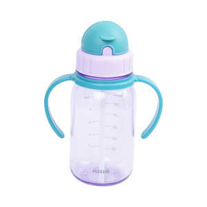 [EZO.0803898] AZKO Kris Botol Minum Anak Flipstraw Dengan Handle Water Drinking Bottle Tempat Minum Anak-Anak Bpa Free Perlengkapan Minum Kids Tumbler - Ungu